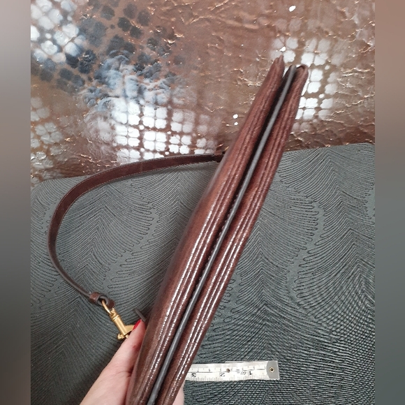 Zara Nwot Faux Leather Chocolate Brown Shoulder Bag - Picture 7 of 16